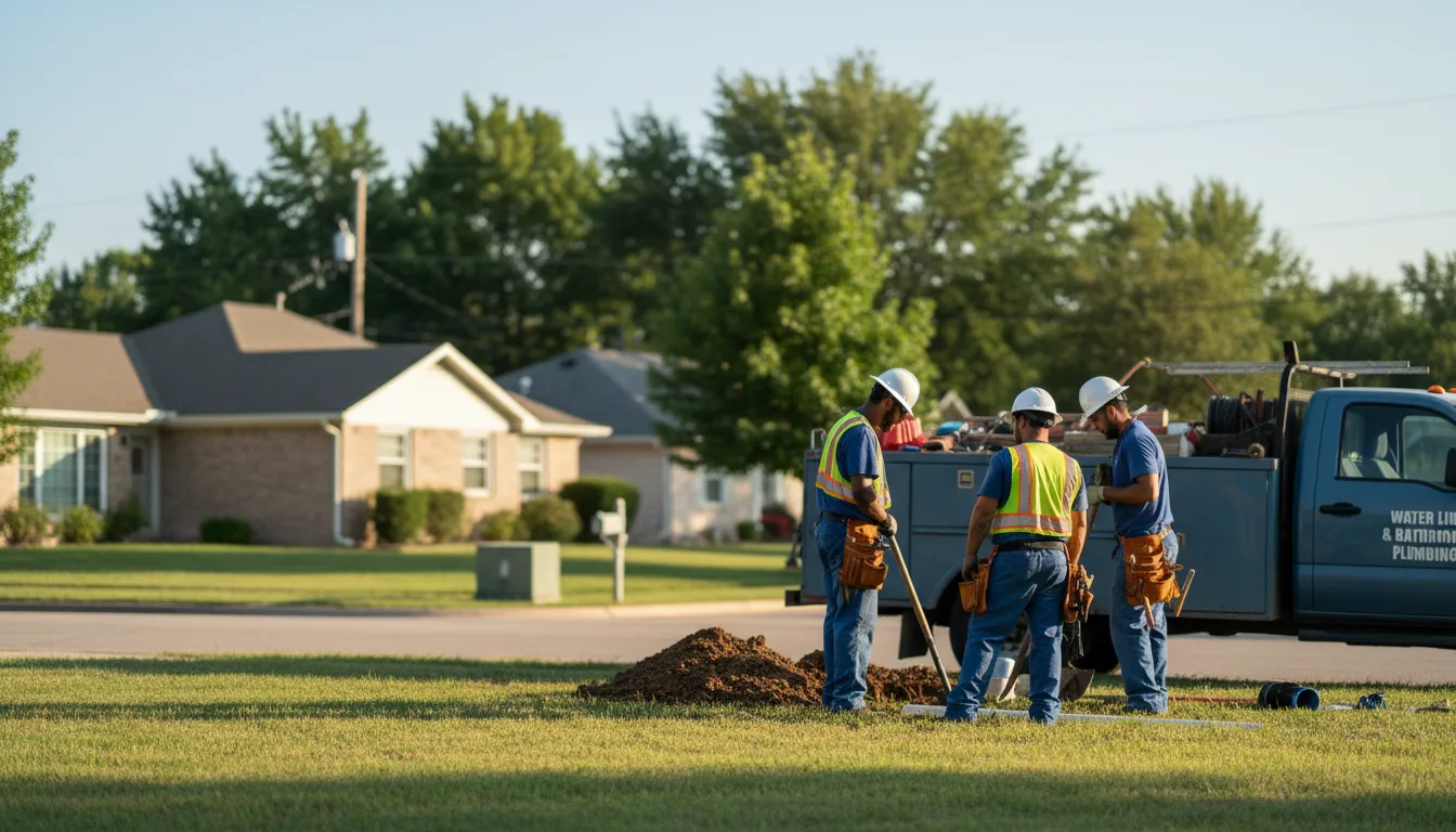 Residential water line and bathroom plumbing service in Hamilton, NJ